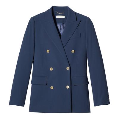 Reiss Dark Blue Maya Double Breasted Denim Blazer - BrandAlley